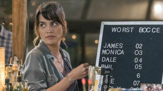 Natalie Morales playing Abby, just the second bisexual sitcom protagonist on network TV.