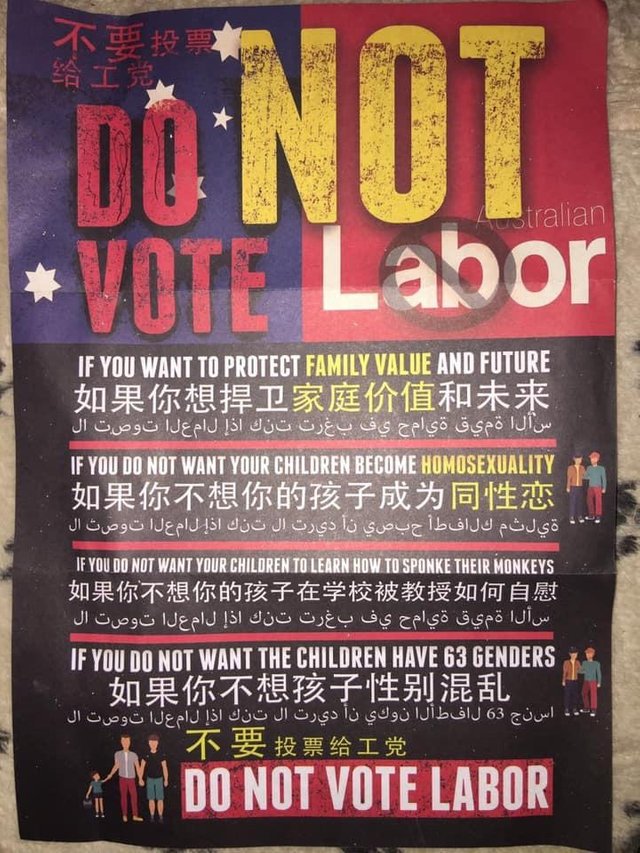 Reddit reacts to homophobic leaflets in run up to Sydney election.