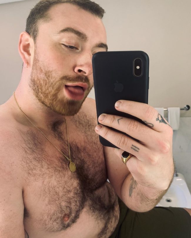 Singer Sam Smith Posted A Pic On Instagram, Naked or Someone's Knees?