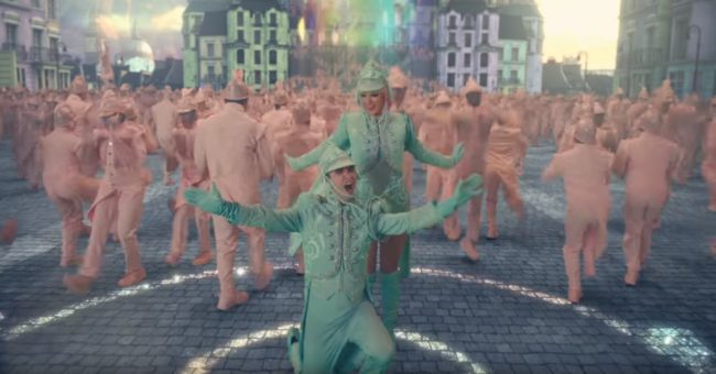 Taylor Swift and Brendon Urie in the music video for track "ME!"