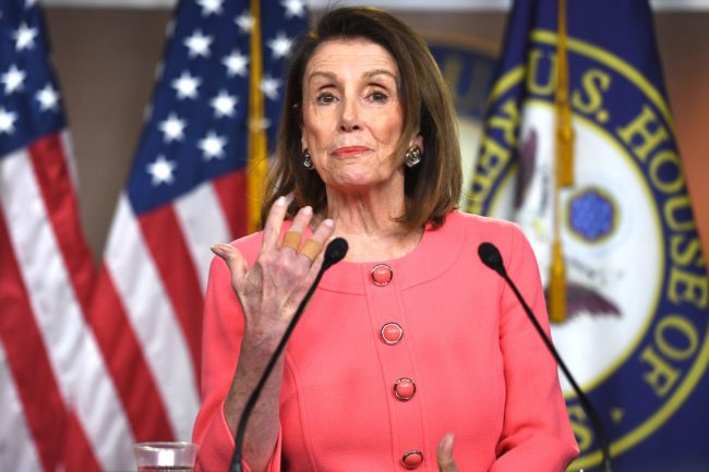 House Speaker Nancy Pelosi speaks during her weekly news conference on Capitol Hill, May 2, 2019 in Washington, DC.