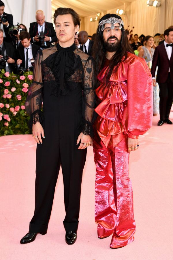 Harry Styles and Alessandro Michele attend The 2019 Met Gala Celebrating Camp: Notes on Fashion at Metropolitan Museum of Art on May 06, 2019 in New York City. 