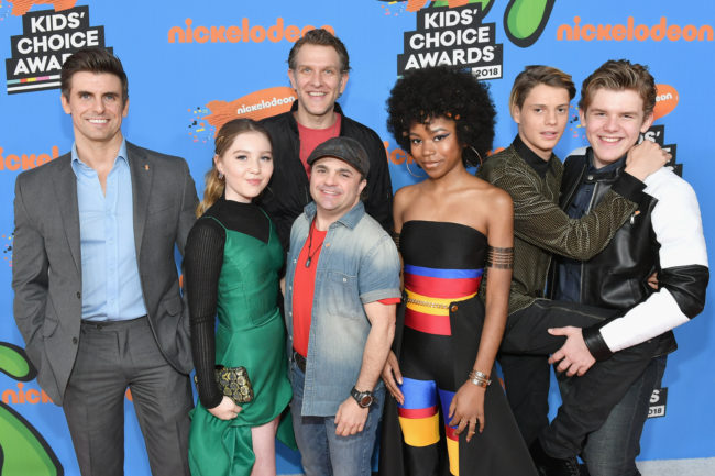 Michael D. Cohen with the cast of Henry Danger (Neilson Barnard/Getty Images)