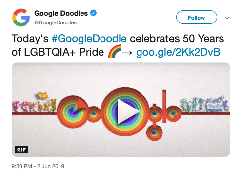 Google doodle pride 2019