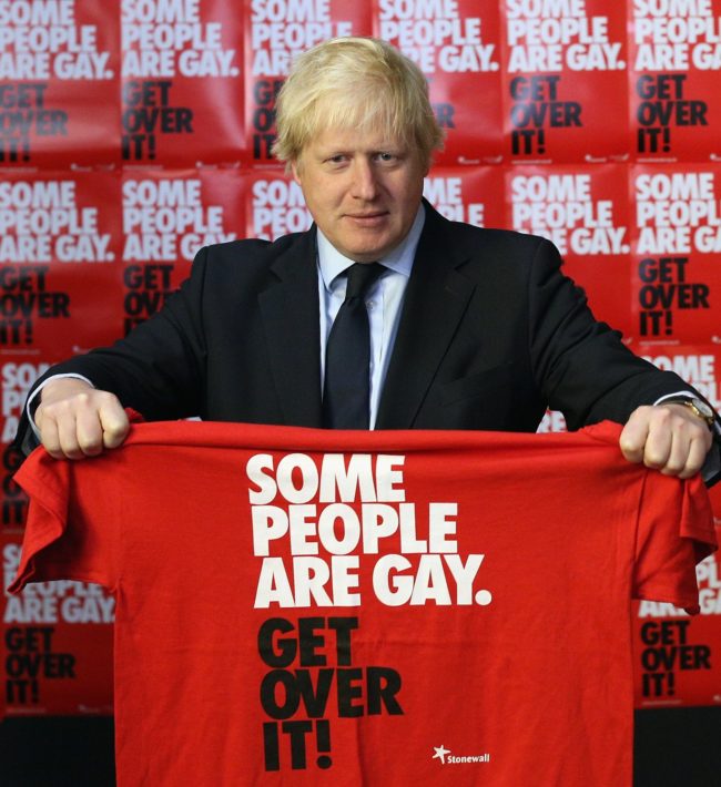 Boris Johnson attends a Stonewall event in 2012.