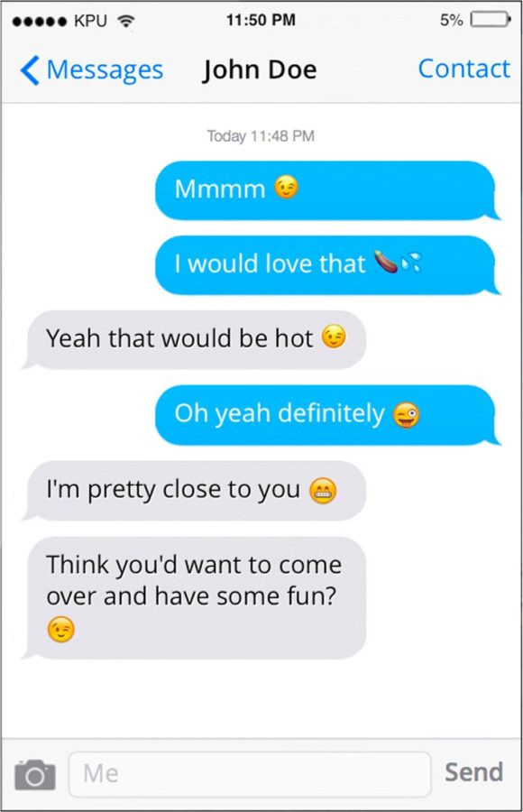 A text conversation between two horny men